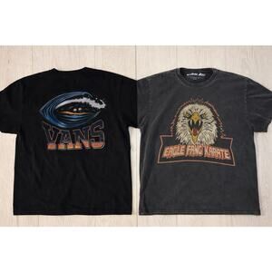 Vans + Cobra Kai Graphic Tee Bundle | Men’s Medium | 2 Shirts lot y2k streetwear